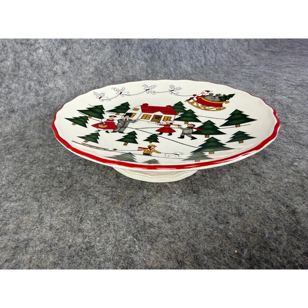 MASON'S Christmas Village TIDBIT  Ironstone Made‎ in England 61/4